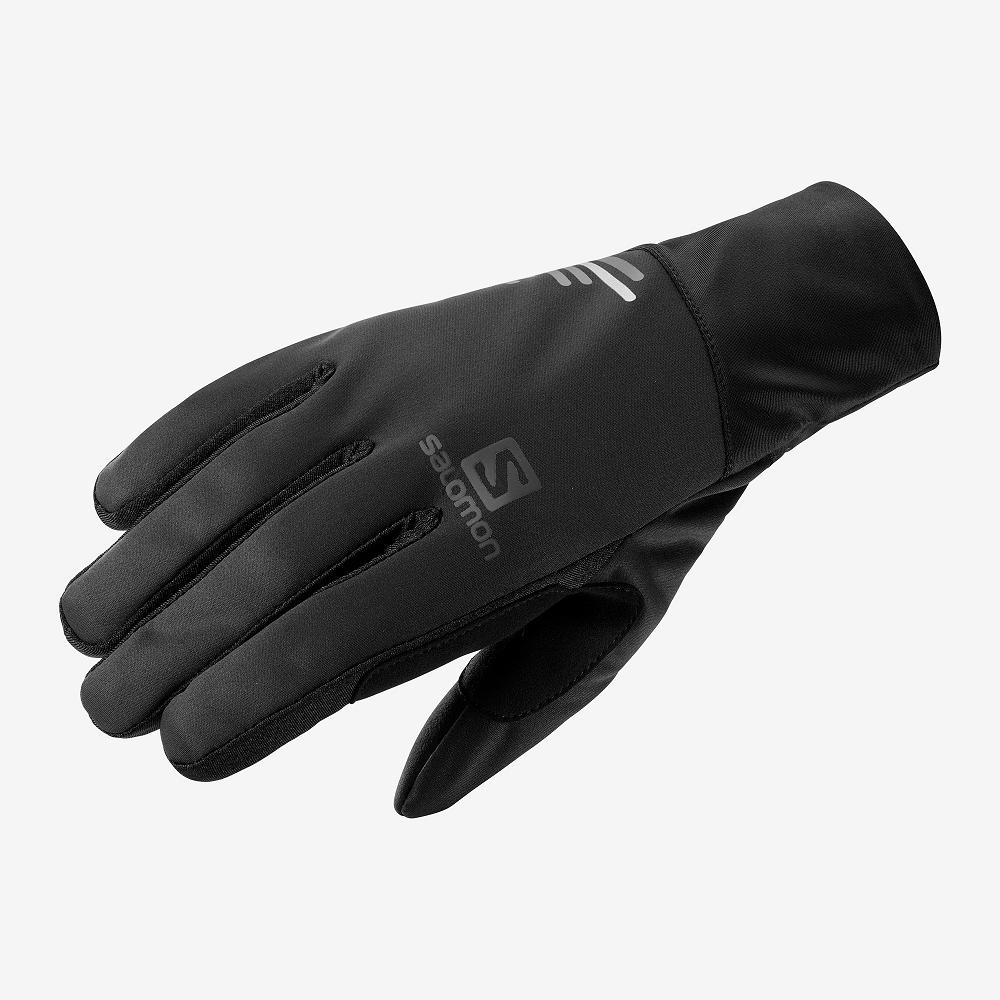 Salomon Singapore Mens Gloves - EQUIPE U Black | 47358-ILUM